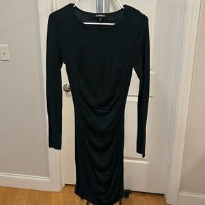 Express forest green sweater dress